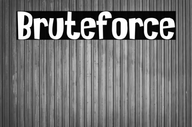 Bruteforce Font examples
