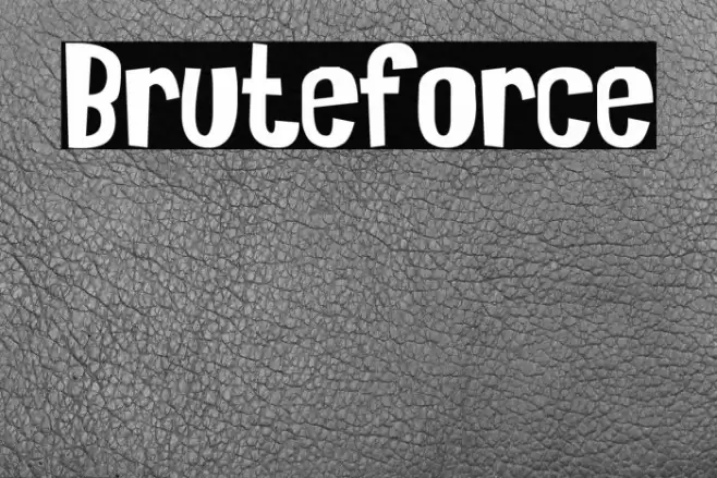 Bruteforce Font examples