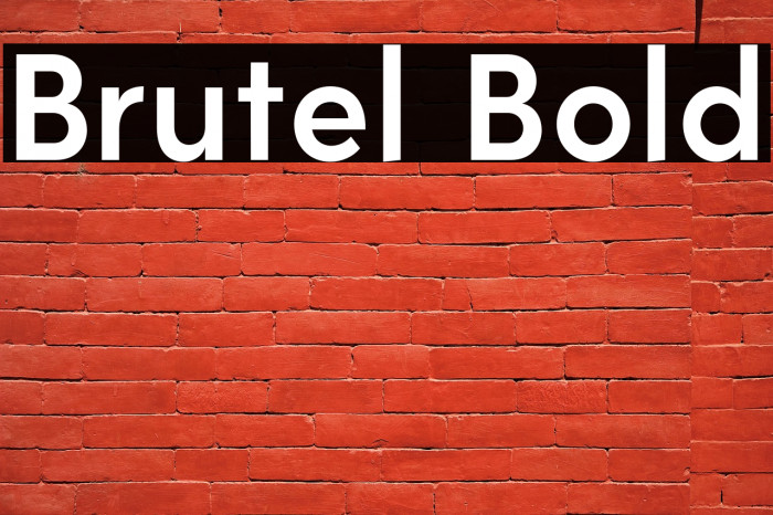 Brutel Bold Example 3