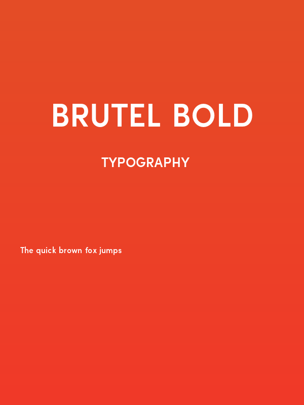 Brutel Bold Poster