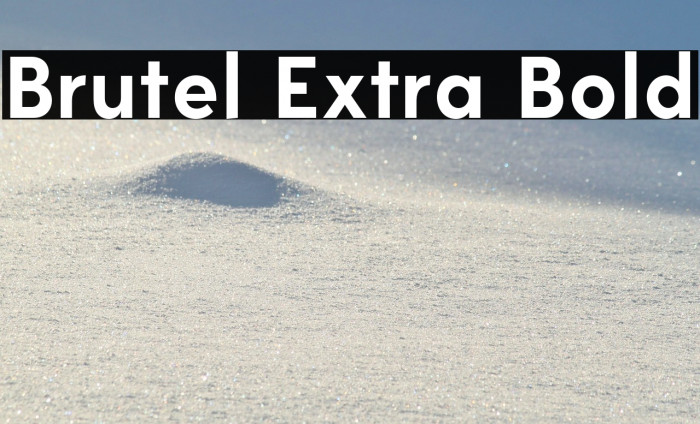 Brutel Extra Bold Example 3