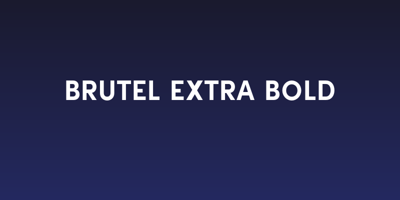 Brutel Extra Bold Social Header