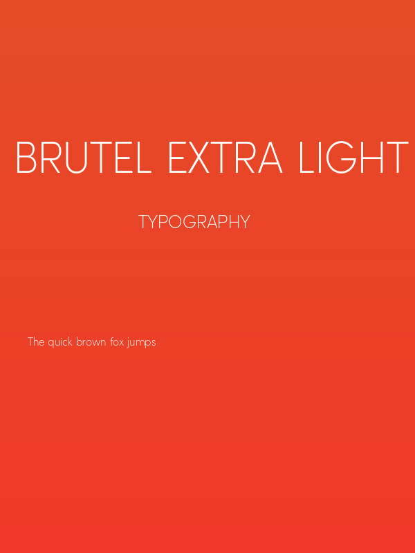 Brutel Extra Light Poster