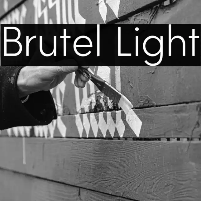 Brutel Light Font examples