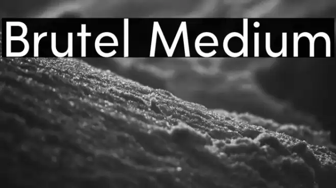 Brutel Medium Font examples