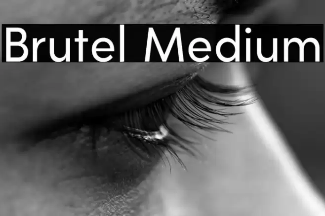 Brutel Medium Font examples