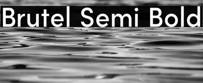 Brutel Semi Bold Font examples