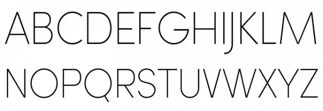 Brutel Thin Schriftart Groß