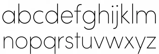 Brutel Thin フォント 小文字