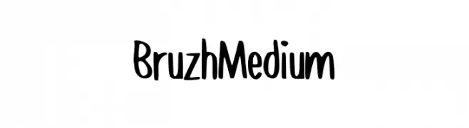 Bruzh Medium  Frei Schriftart Herunterladen