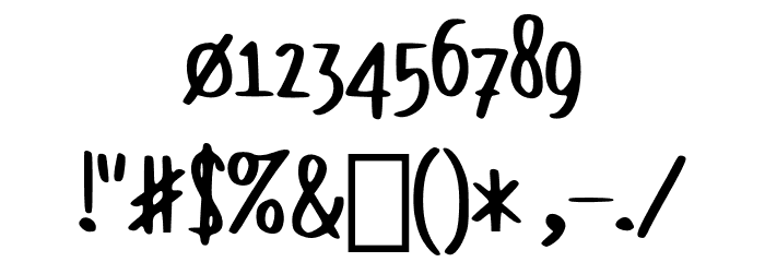 Bruzh Medium Font OTHER CHARS