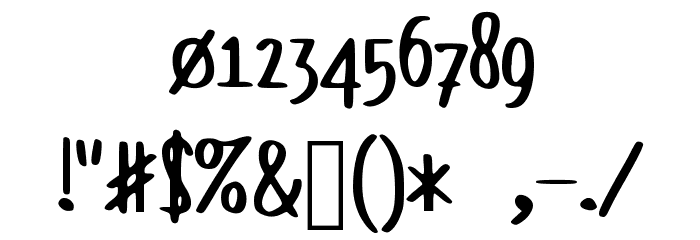 Bruzh Font OTHER CHARS