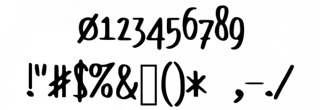 Bruzh Font OTHER CHARS