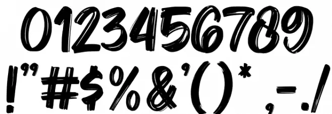 Bruzh Font OTHER CHARS