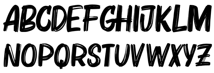Bruzh Font LOWERCASE