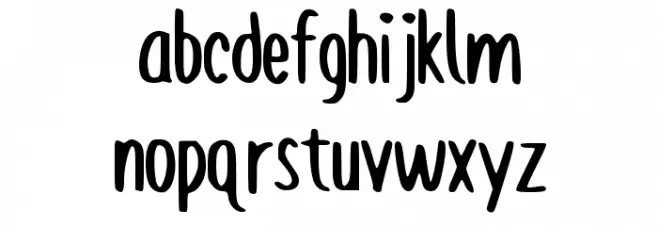 Bruzh 字体 小写