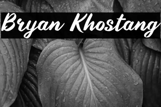 Bryan Khostang Font examples