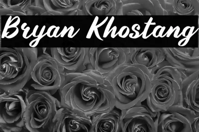 Bryan Khostang Font examples