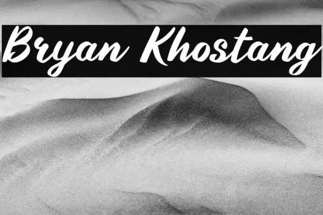 Bryan Khostang Font examples
