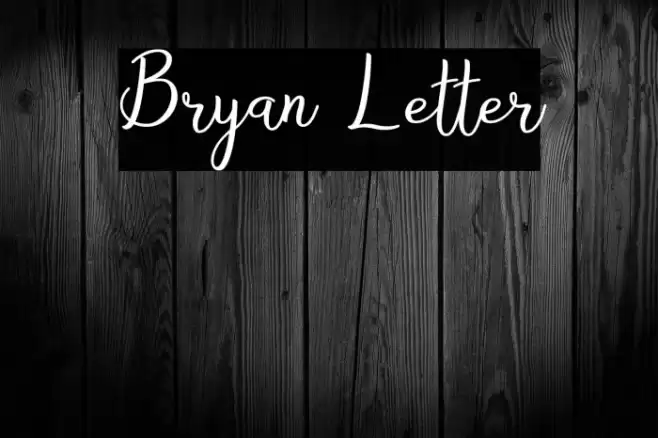 Bryan Letter Fonte examples