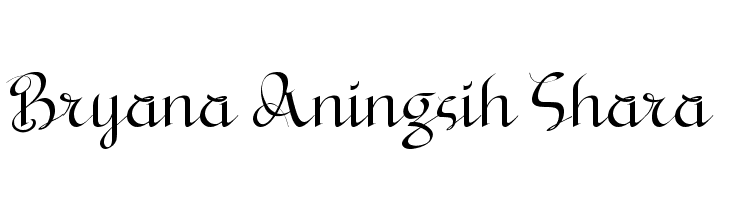 Bryana Aningsih Shara Font