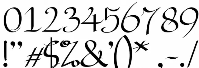 Bryana Aningsih Shara Font OTHER CHARS