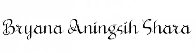 Bryana Aningsih Shara  Frei Schriftart Herunterladen