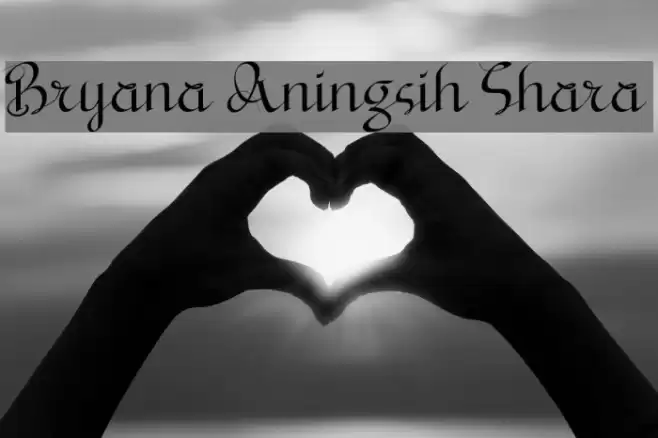 Bryana Aningsih Shara Font examples