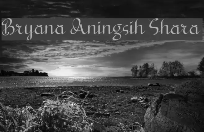 Bryana Aningsih Shara Font examples