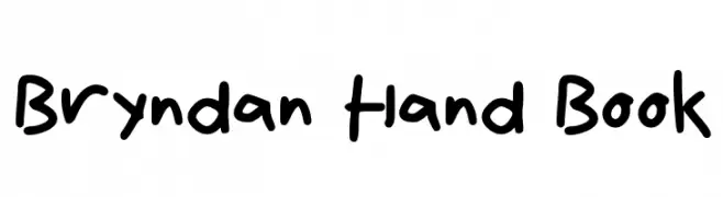 Bryndan Hand Book  नि: शुल्क फ़ॉन्ट्स डाउनलोड