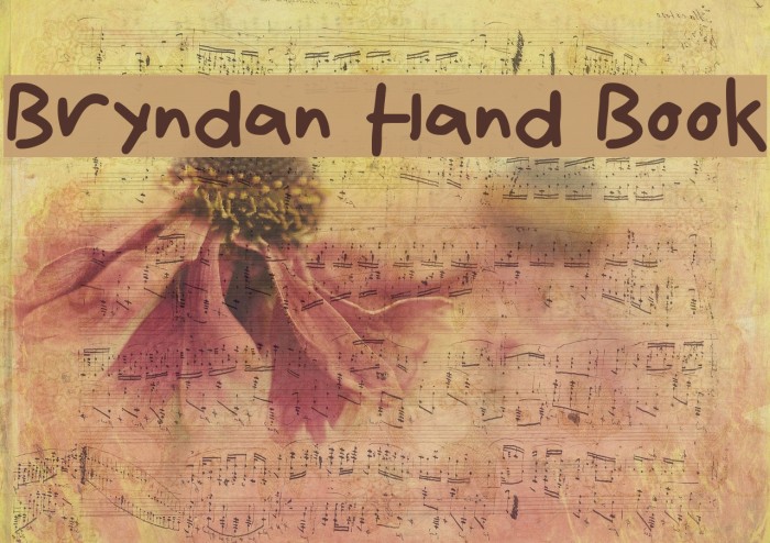 Bryndan Hand Book Font examples