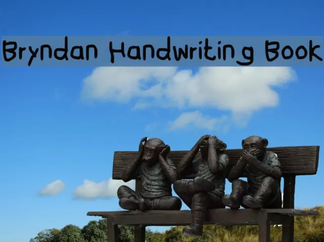 Bryndan Handwriting Book Example 1