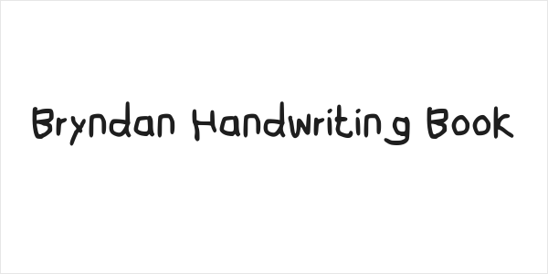 Bryndan Handwriting Book Logo