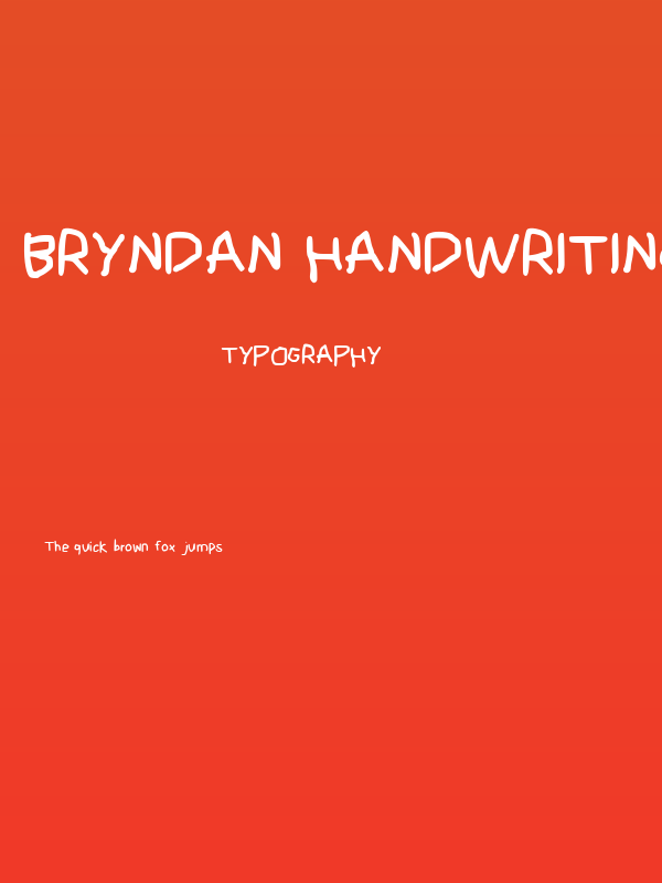 Bryndan Handwriting Book Poster