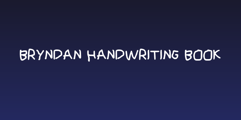 Bryndan Handwriting Book Social Header