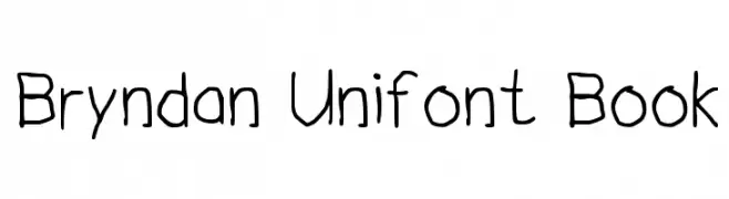 Bryndan Unifont Book  नि: शुल्क फ़ॉन्ट्स डाउनलोड