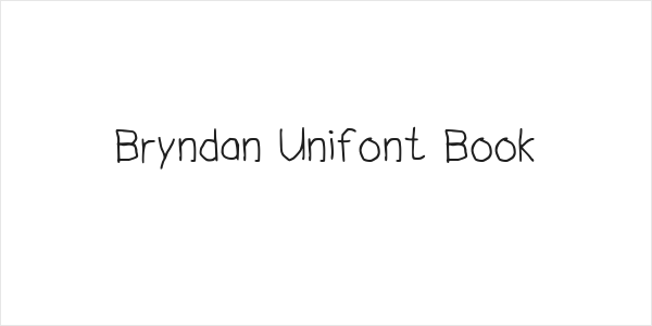 Bryndan Unifont Book Logo