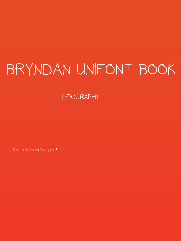 Bryndan Unifont Book Poster
