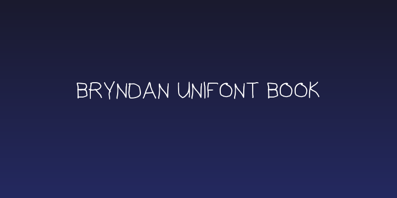 Bryndan Unifont Book Social Header