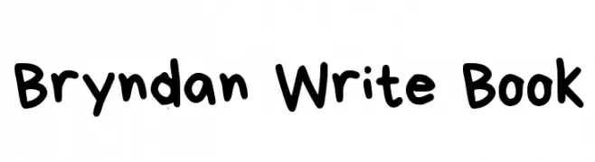 Bryndan Write Book  नि: शुल्क फ़ॉन्ट्स डाउनलोड
