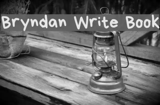 Bryndan Write Book Font examples