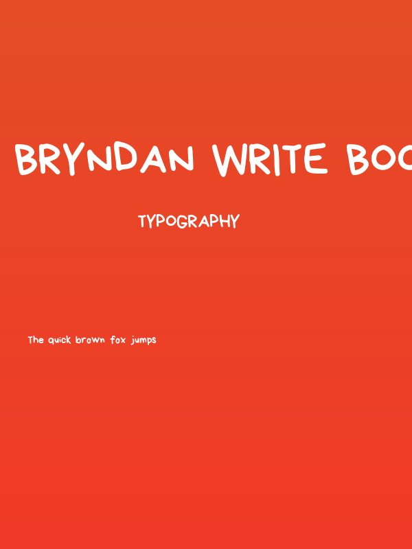 Bryndan Write Book Poster