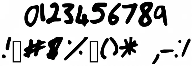 Bryonys_Handwriting_Bold Font OTHER CHARS