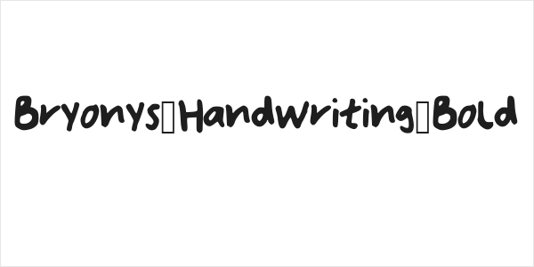 Bryonys_Handwriting_Bold Logo