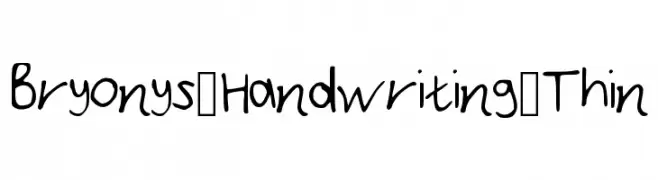 Bryonys_Handwriting_Thin  font caratteri gratis