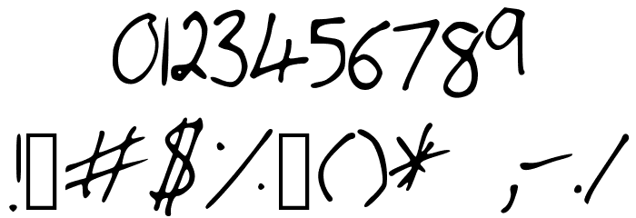 Bryonys_Handwriting_Thin Font OTHER CHARS