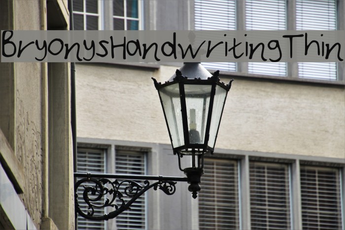 Bryonys_Handwriting_Thin Font examples