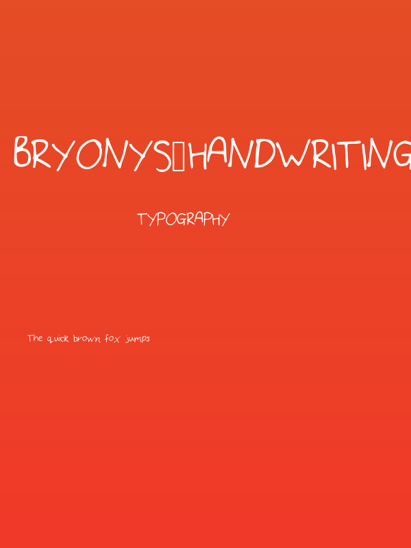 Bryonys_Handwriting_Thin Poster