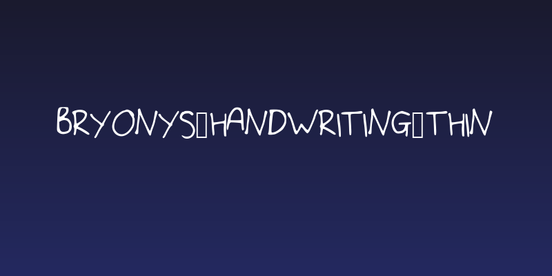 Bryonys_Handwriting_Thin Social Header