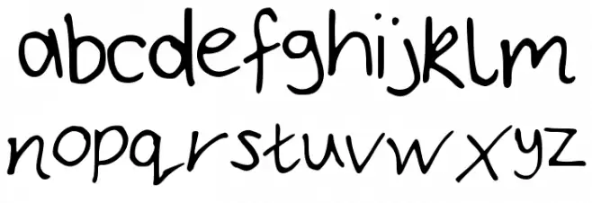 Bryonys_Handwriting_Thin फ़ॉन्ट लोअरकेस